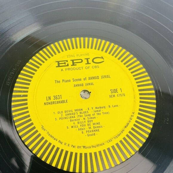 Ahmad Jamal The Piano Scene of Ahmad Jamal LP Vinyl Epic Records LN 3631 Jazz - Picture 7 of 9